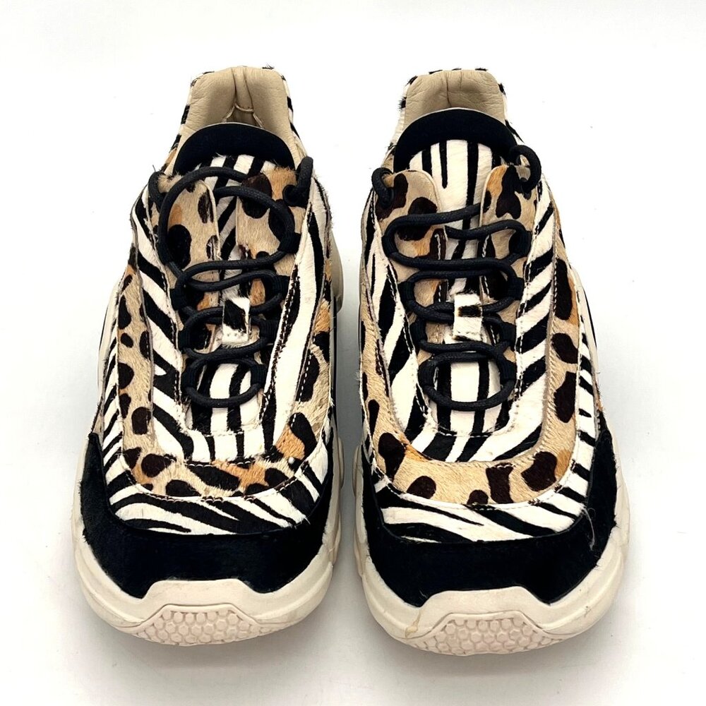 Mark Nason Los Angeles Neo Block Mix Up Animal Print Sneakers Shoes Womens 8.5 - Picture 2 of 16